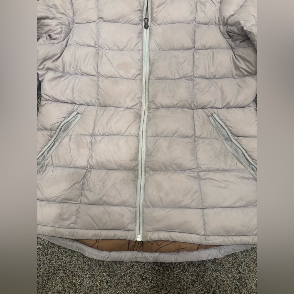 REI CO-OP 650 Lilac light purple Quilted Puffer women’s medium Jacket - used - Picture 3 of 8